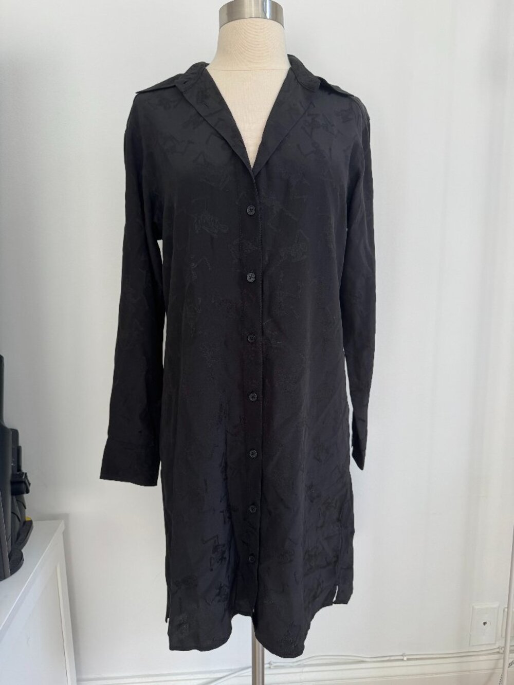 NWOT Zadig & Voltaire Silk Black Skeleton Dress